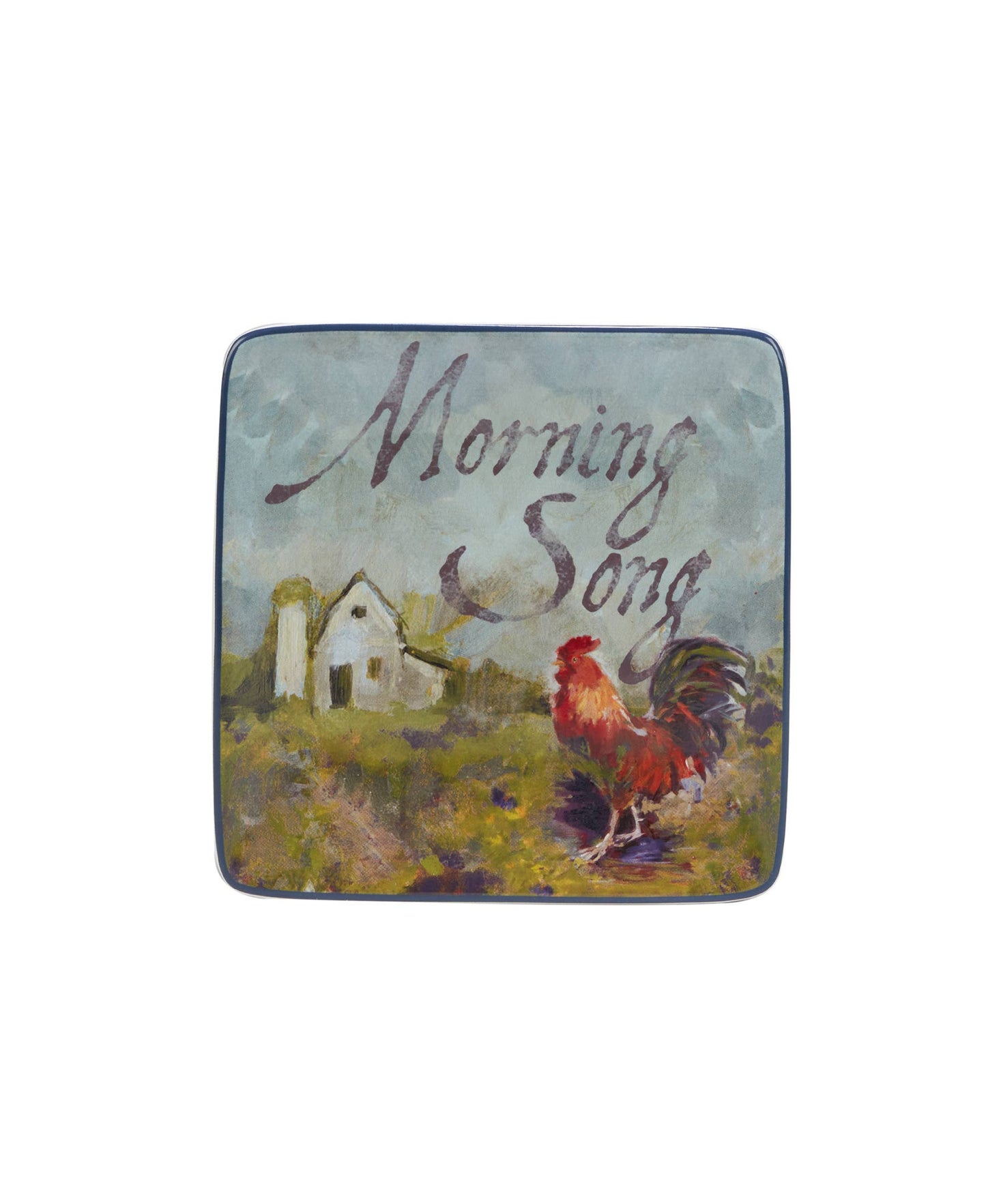 Rooster Meadow Canape Plates 6in 4 asst.