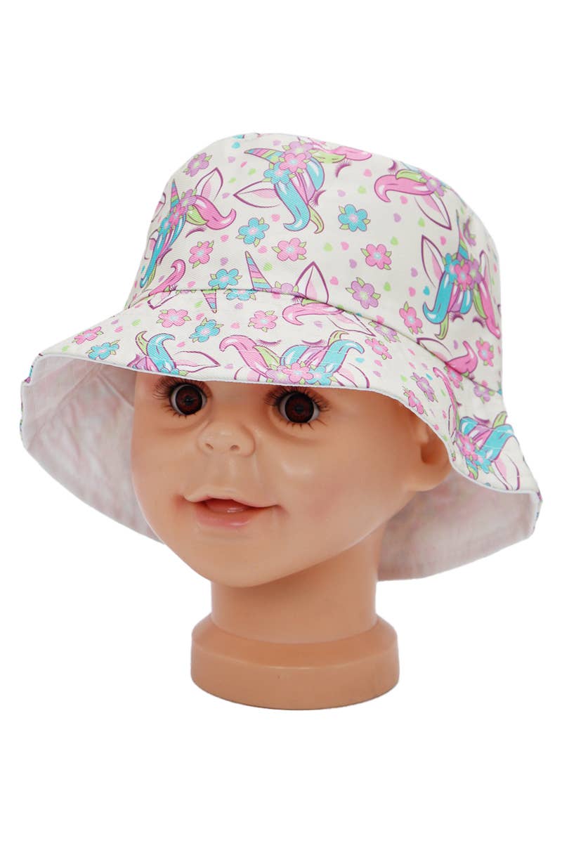 Kids Unicorn Pony Wonderland Polyester Bucket Hat