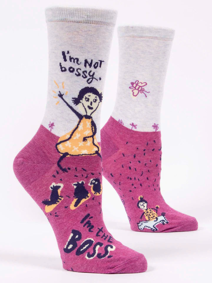 I'M NOT BOSSY CREW SOCKS
