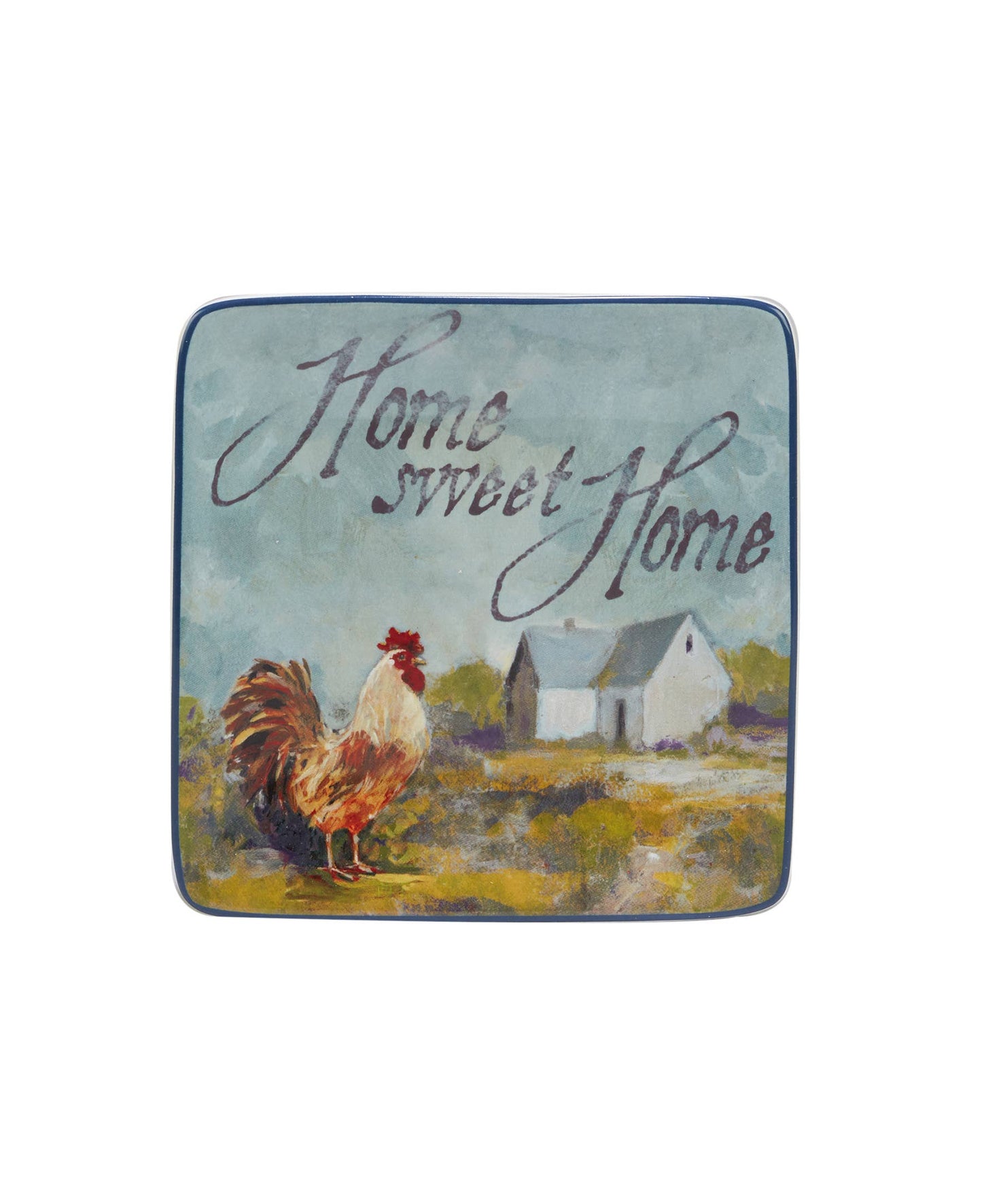 Rooster Meadow Canape Plates 6in 4 asst.