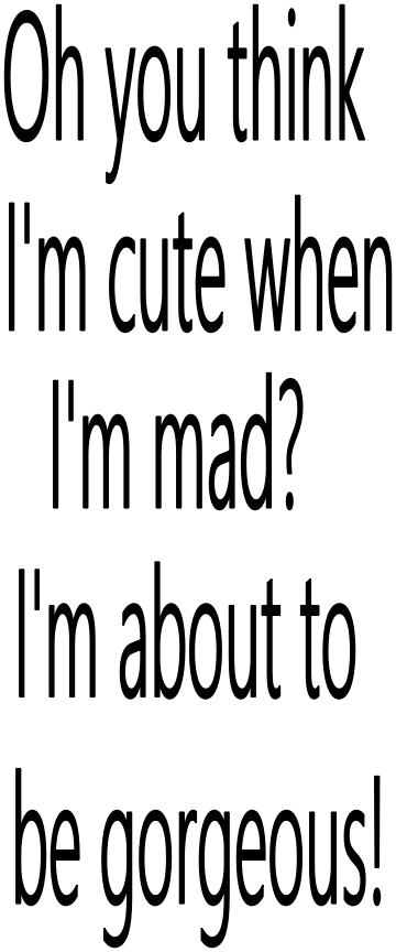 OH YOU THINK I'M CUTE WHEN I'M MAD WOOD SIGN 7"X14"