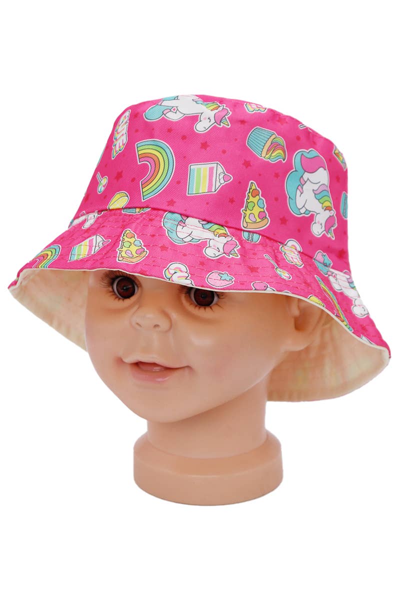Kids Unicorn Pony Wonderland Polyester Bucket Hat