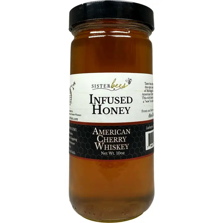 AMERICAN CHERRY WHISKEY INFUSED HONEY 10 OZ