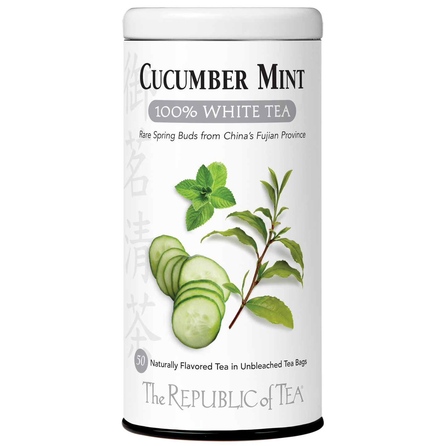 Cucumber Mint 100% White Tea (50 Tea Bags)