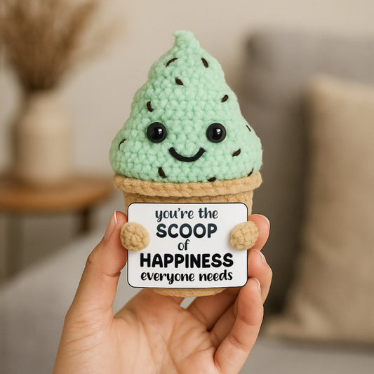 ICE CREAM CONE CROCHETED MINI