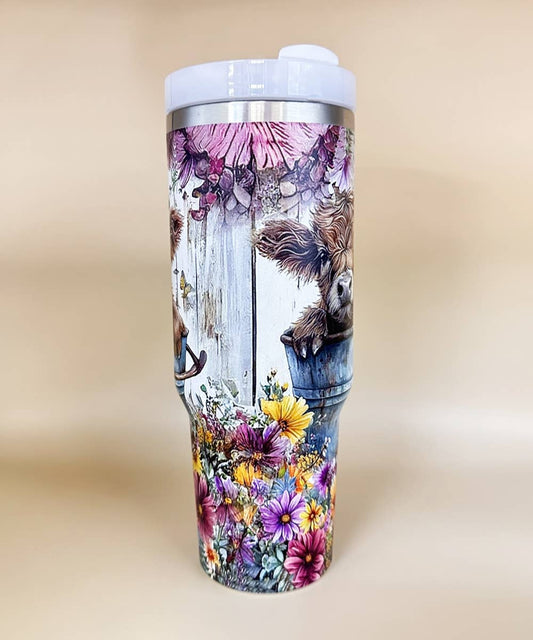 HIGHLAND COW STAINLESS STEEL TUMBLERS CUP 40oz