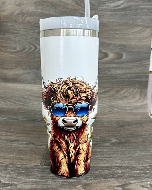 HIGHLAND COW STAINLESS STEEL TUMBLERS CUP 40oz