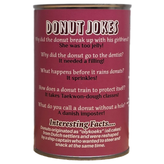Can O' Donuts | 5 Mini Plush Donuts Gift w/Jokes