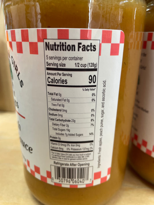 PEACH APPLESAUCE 25 OZ