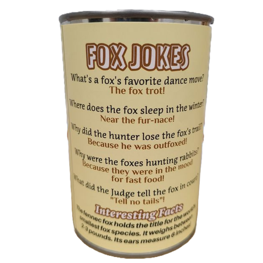 Canned Fennec Fox | Stuffed Animal Plush w/Jokes