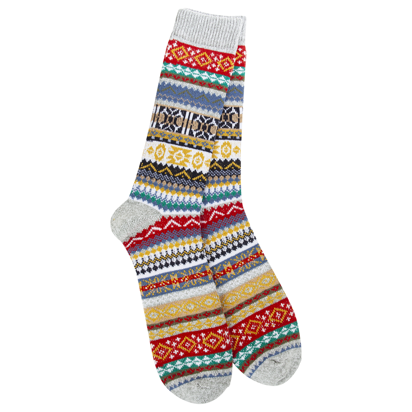 1902 Holiday Studio Crew - Heather Grey Multi Men's Socks