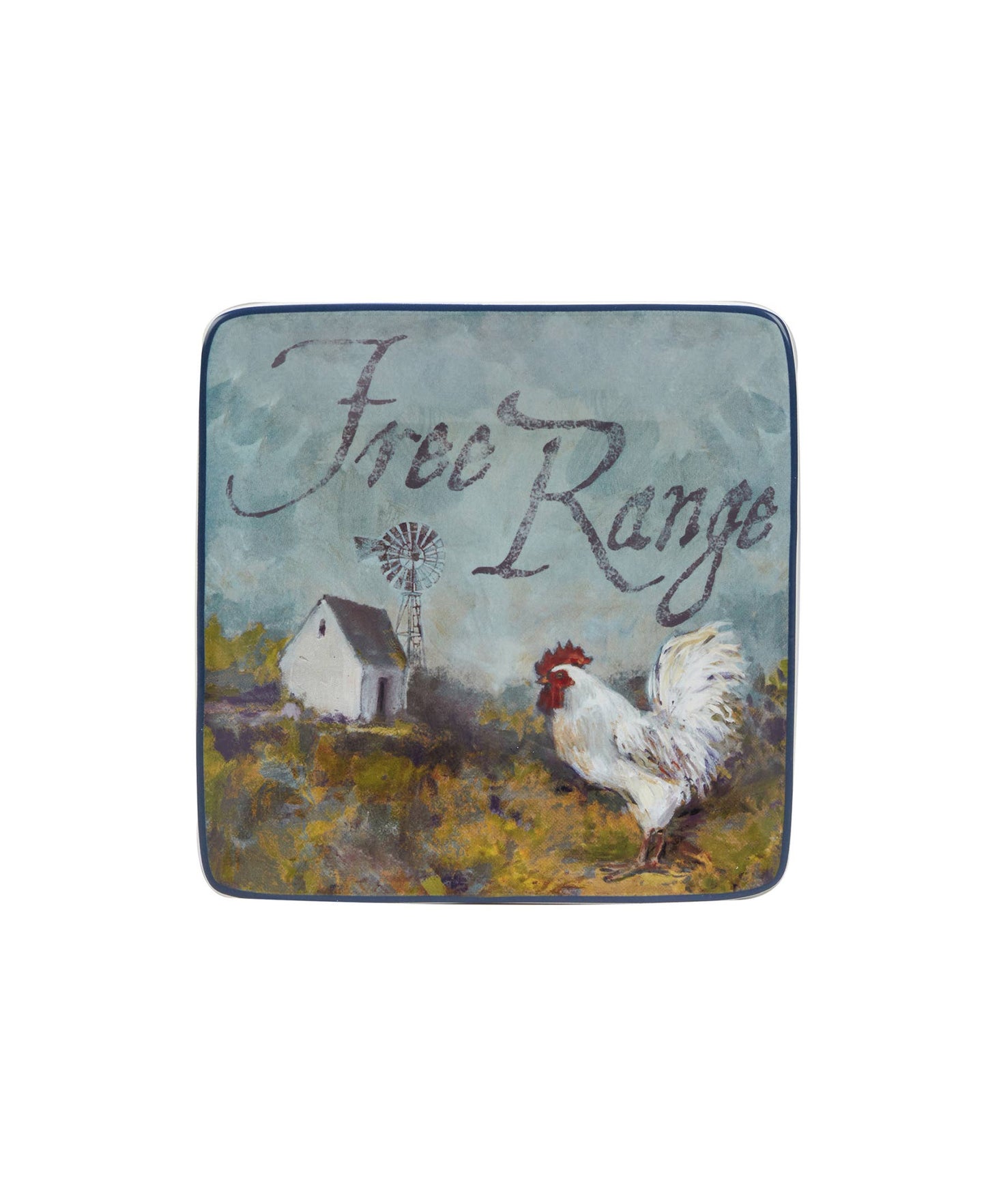 Rooster Meadow Canape Plates 6in 4 asst.