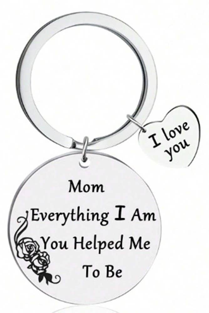 Thanks Mom Quotes Round Keychain
