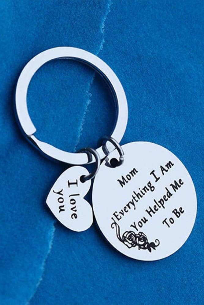 Thanks Mom Quotes Round Keychain