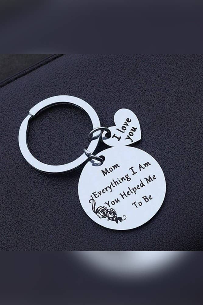 Thanks Mom Quotes Round Keychain