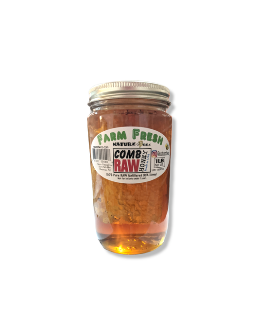 RAW HONEY COMB 1LB 100% PURE UNFILTERED USA HONEYCOMB