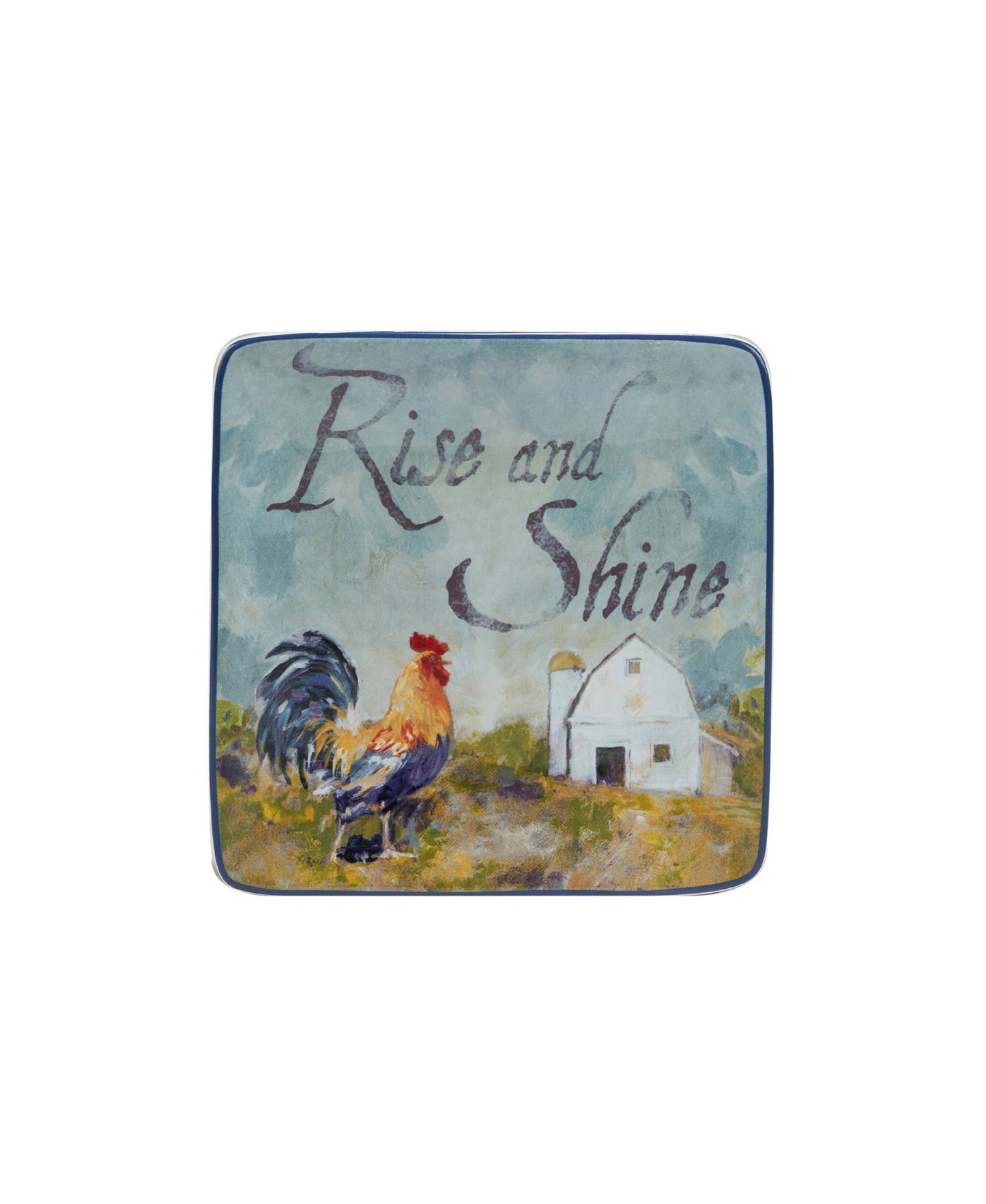 Rooster Meadow Canape Plates 6in 4 asst.