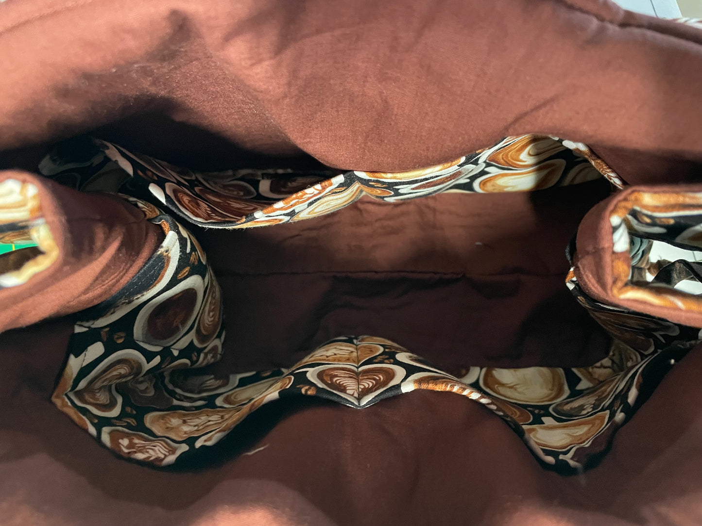 Coffee Mini Bow Tucks Handbag