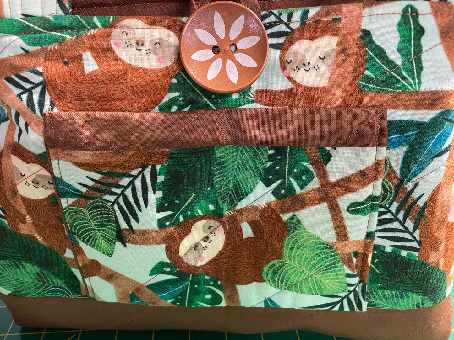 Sloths on Vines Mini Bow Tucks Handbag