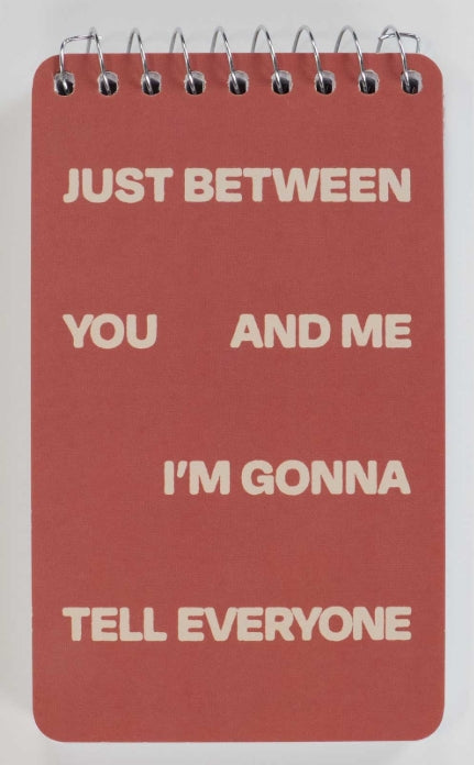 Just Between You And Me I'm Gonna Tell Everyone 3x5 Spiral Notebook