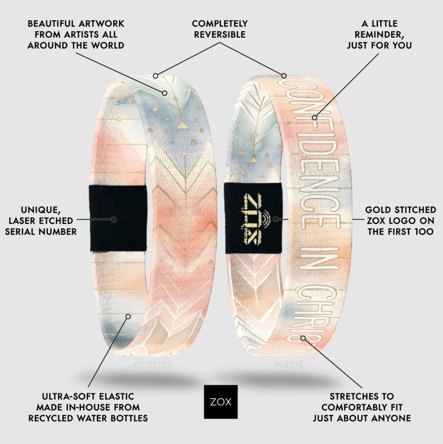 Confidence in Christ Bible Verse Interactive Zox Bracelet