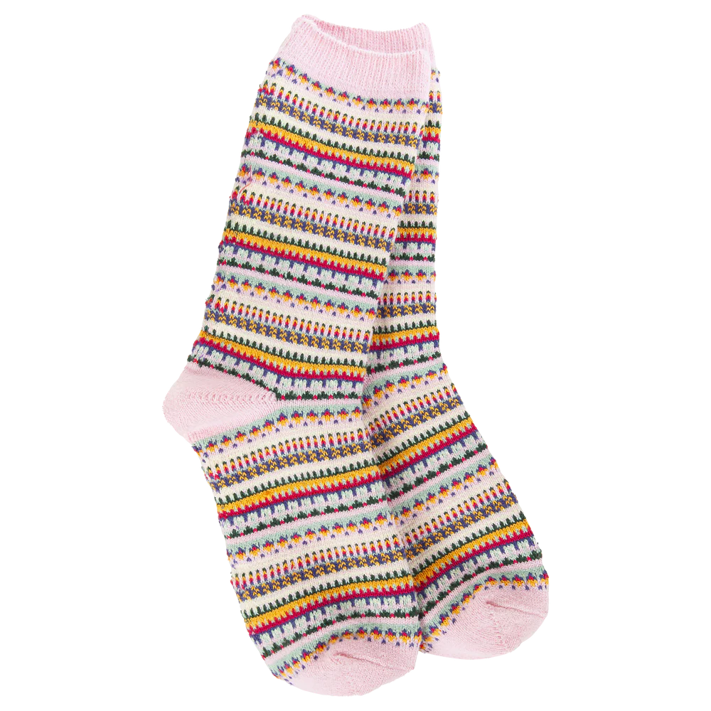 WORLDS SOFTEST PINK STRIPE SOCKS
