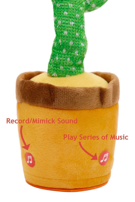 Cactus Sound Mimicking Led Dancing Plush Toy