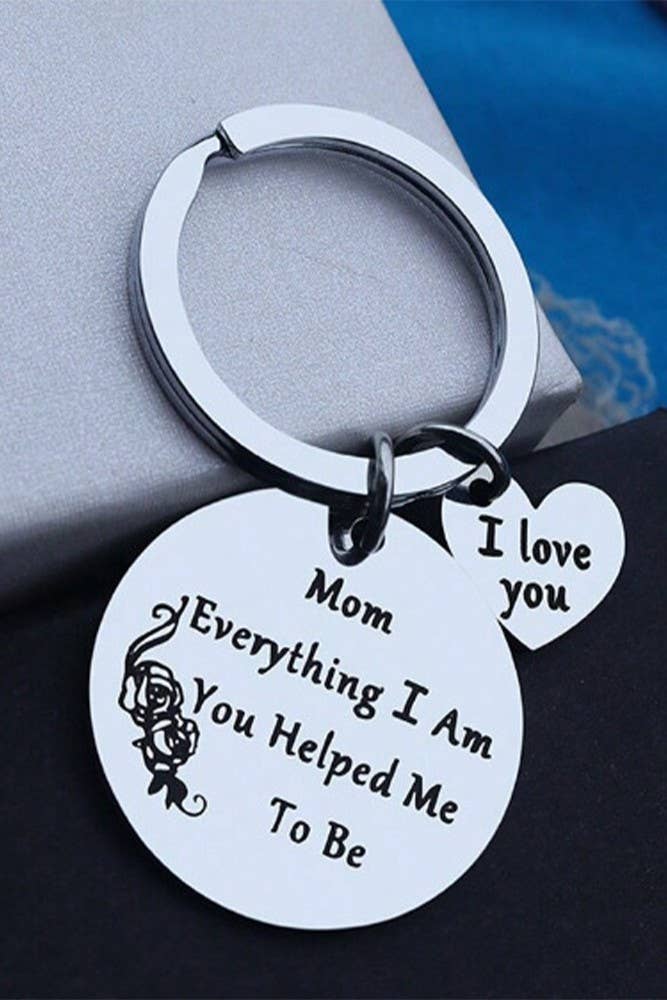 Thanks Mom Quotes Round Keychain