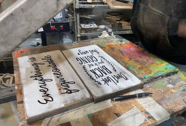 WHEN LIFE GETS TOO HARD 7"X14" WOOD SIGN