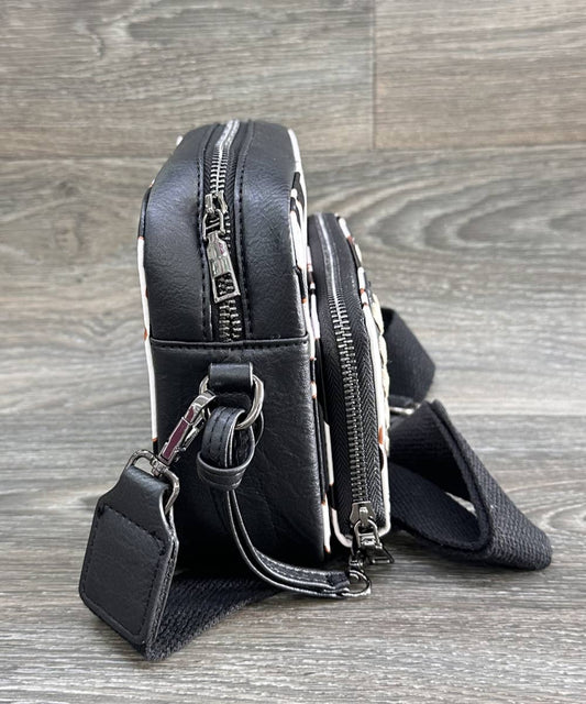 COW CROSSBODY HANDBAG PURSE WALLET