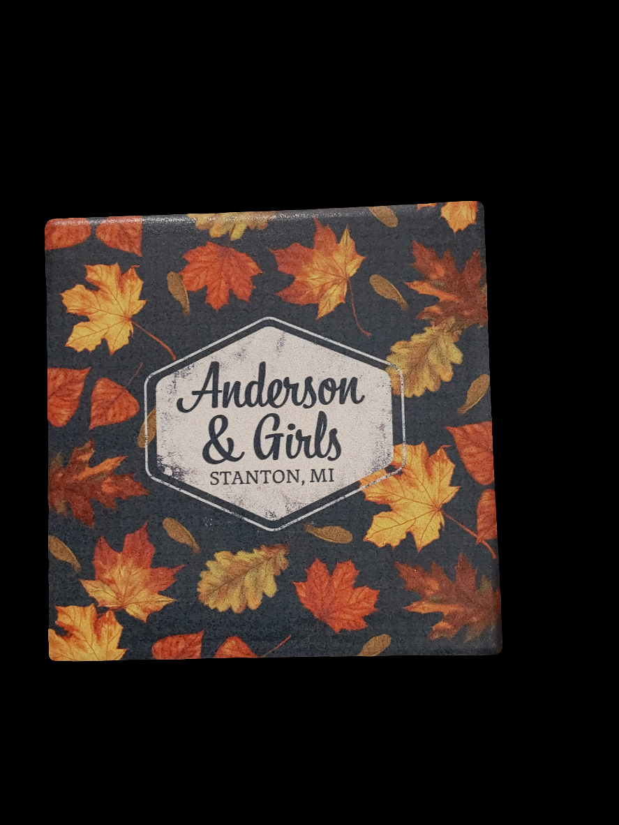 ANDERSON & GIRLS LEAVES COASTER