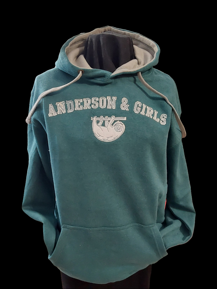 ADULT SLOTH APPLIQUE ANDERSON & GIRLS HOODIE