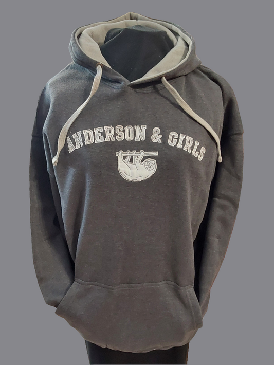 ADULT SLOTH APPLIQUE ANDERSON & GIRLS HOODIE