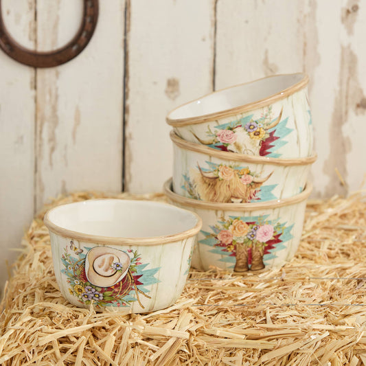 Rosewood Ranch Ice Cream Bowl 5.25" x 3" 4 asst.