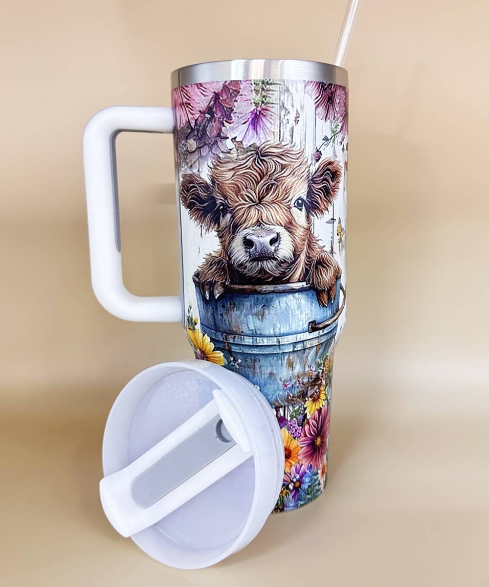 HIGHLAND COW STAINLESS STEEL TUMBLERS CUP 40oz
