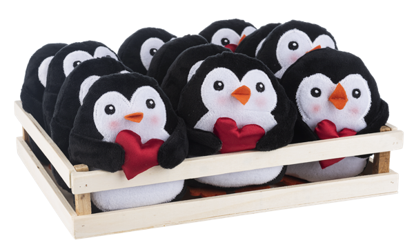 A Penguin Kind of Love Stuffed Ornaments in Crate