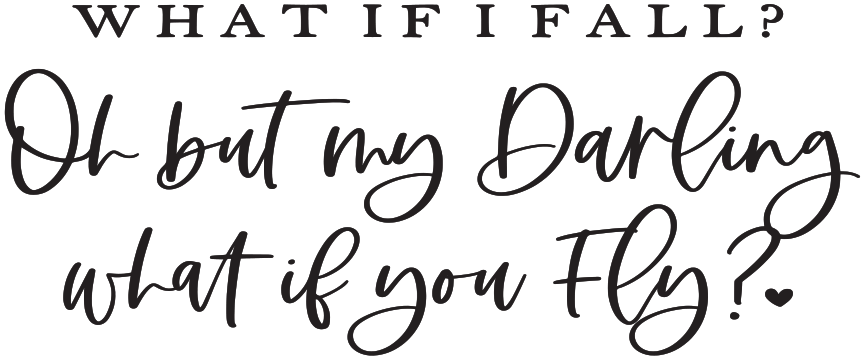 WHAT IF I FALL 7"X14" WOOD SIGN