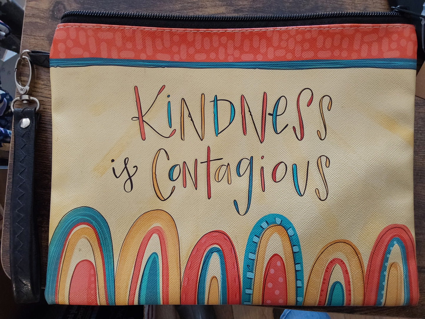KINDNESS IS CONTAGIOUS MAKE UP BAG