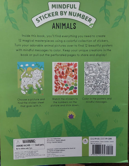 MINDFUL STICKER BY NUMBER ANIMALS