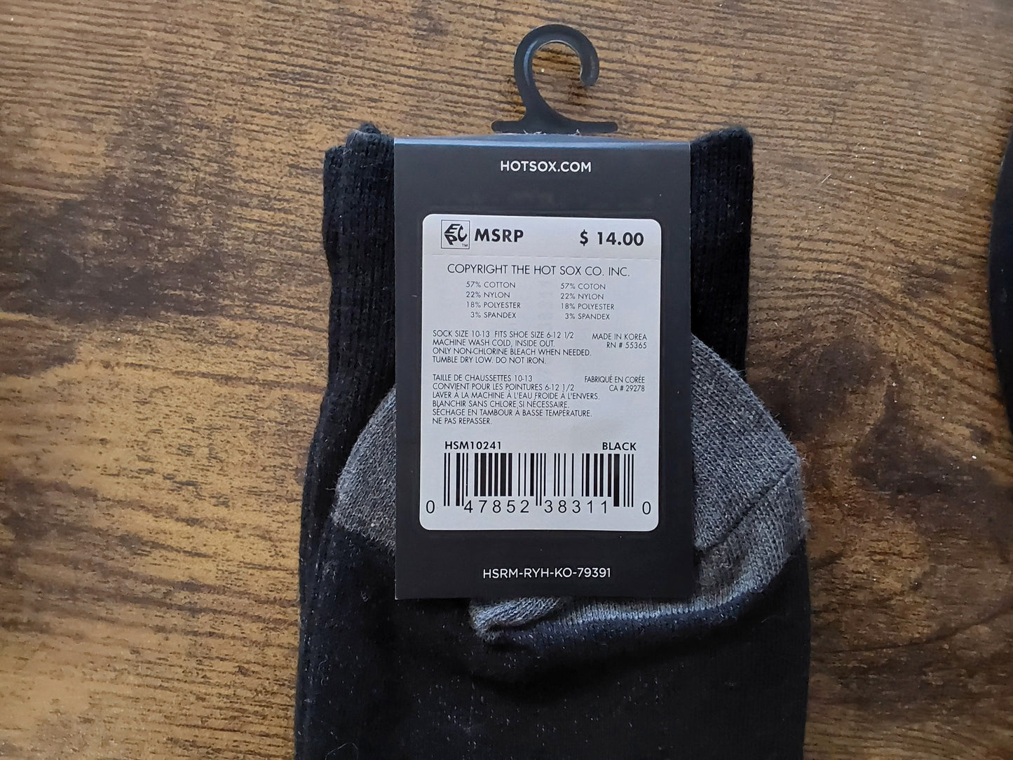 SLOFFEE BLACK MENS SOCKS