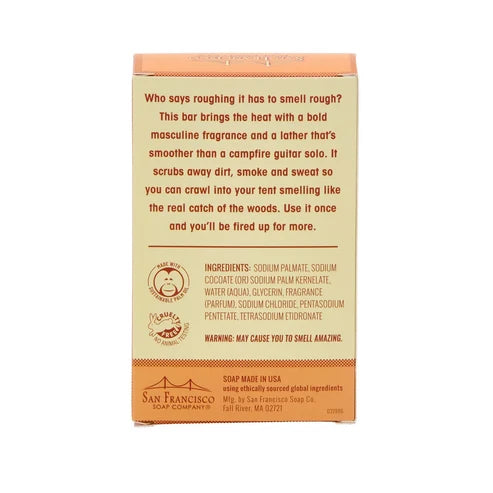 I'D RATHER BE BY THE CAMPFIRE SPICED WOODS BAR SOAP