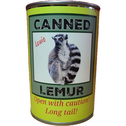 Louie the Canned Lemur - Stuffed Animal Plush w/Funny Jokes