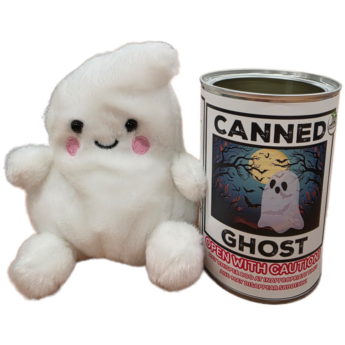 Canned Ghost- Halloween Plush Gift in Can