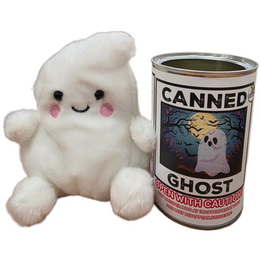 Canned Ghost- Halloween Plush Gift in Can