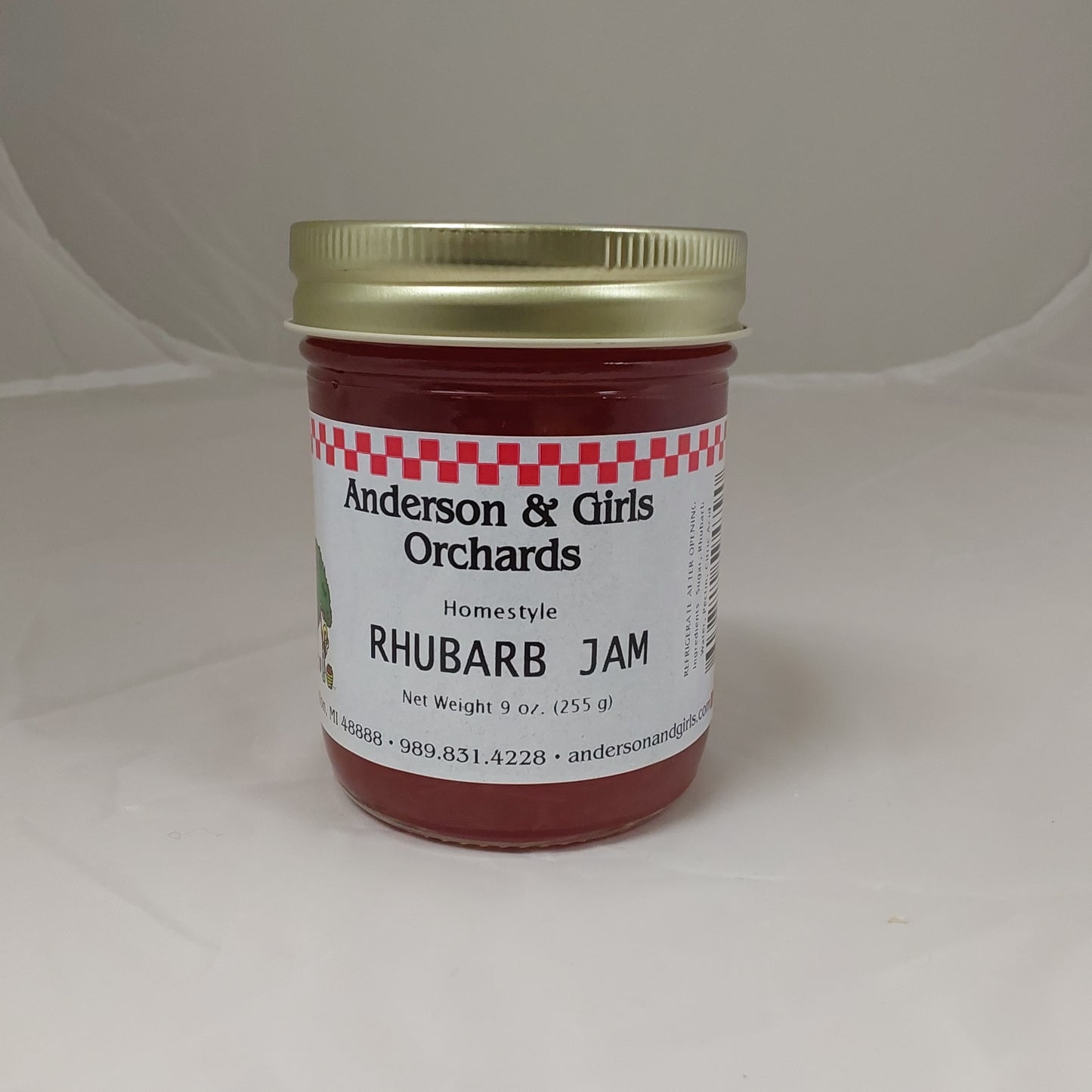 RHUBARB JAM 9 OZ