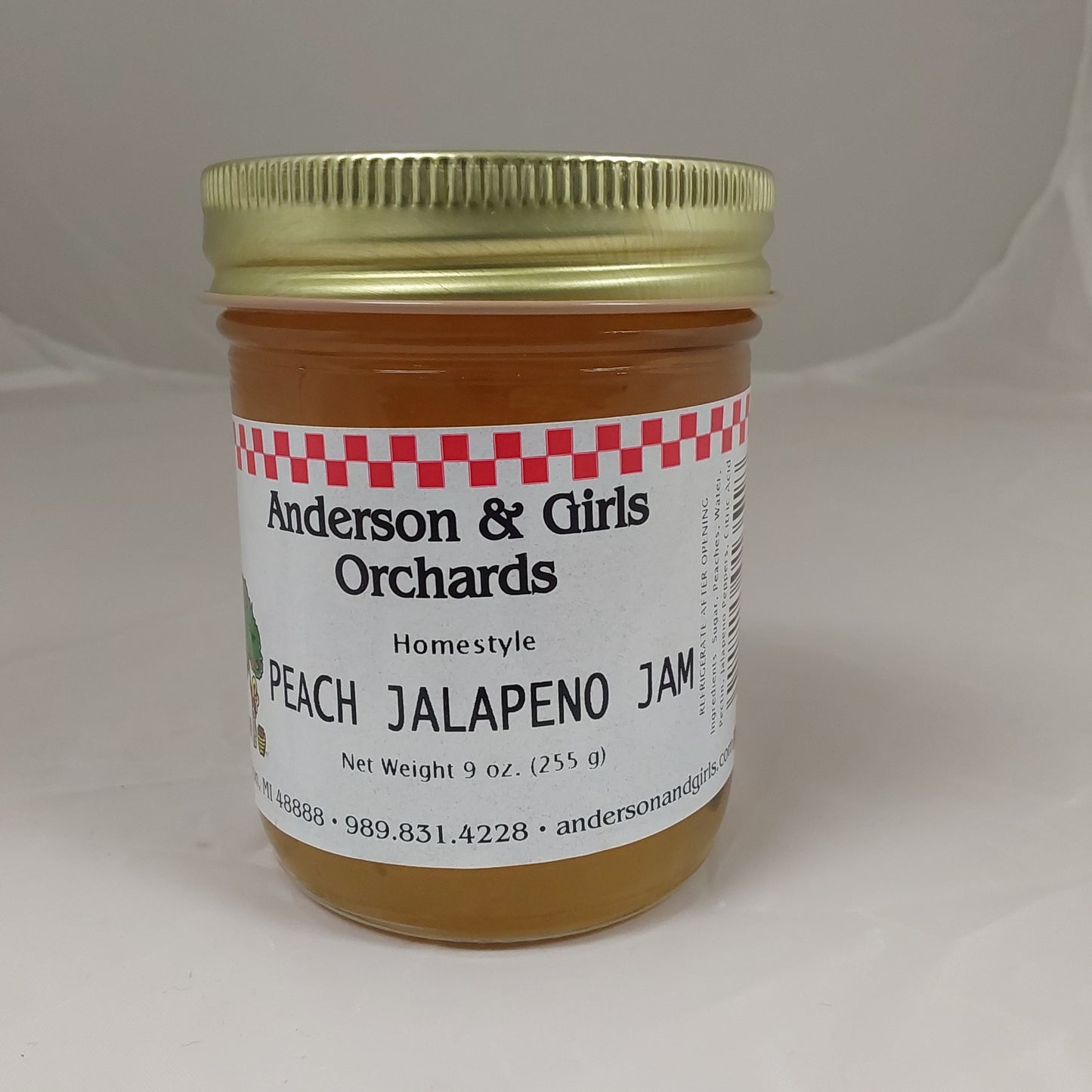 PEACH JALAPENO JAM 9 OZ