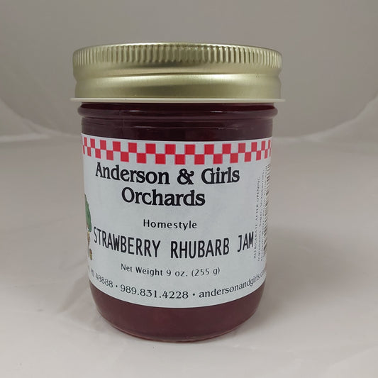 STRAWBERRY RHUBARB JAM 9 OZ