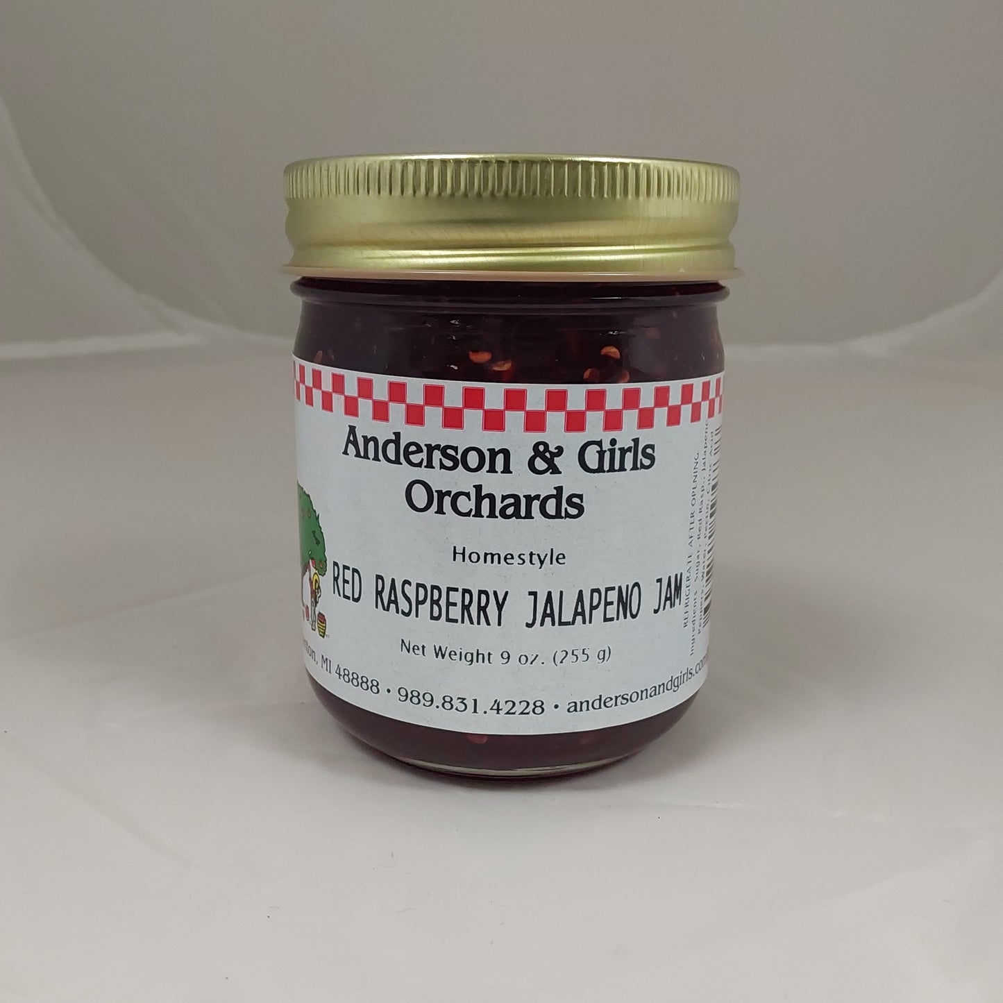 RED RASPBERRY JALAPENO JAM 9 OZ