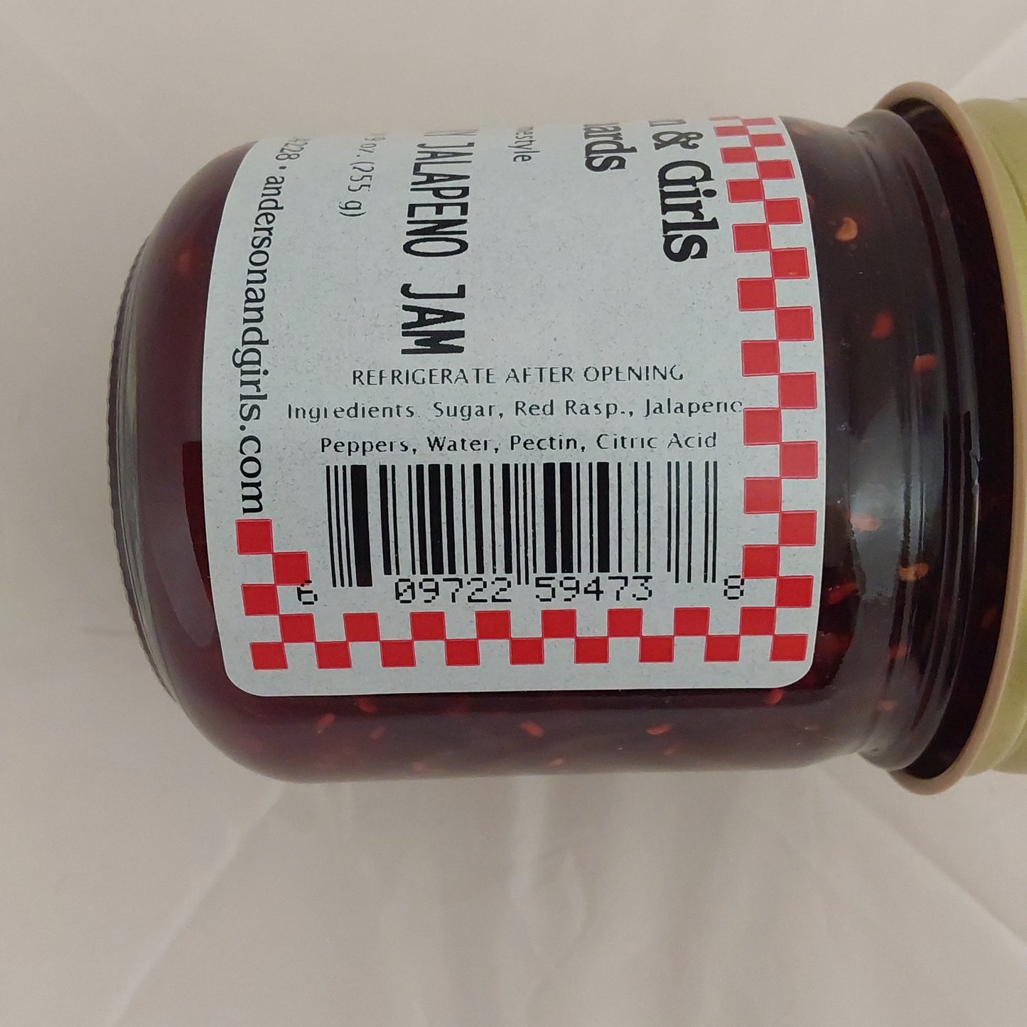 RED RASPBERRY JALAPENO JAM 9 OZ