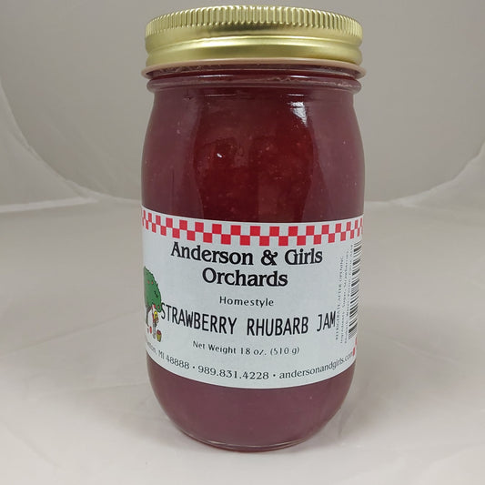 STRAWBERRY RHUBARB JAM 18 OZ